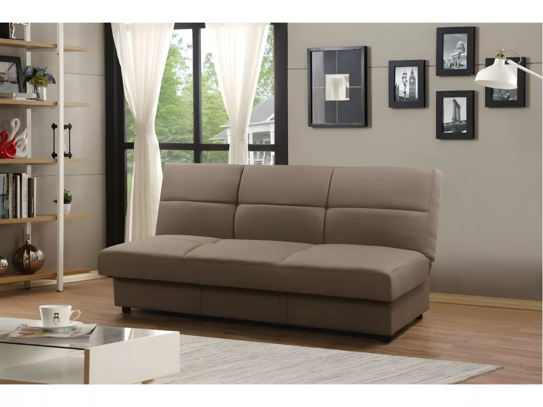 Kauf Unique Sofa mit Bettfunktion Enzo - 3 Sitzer - Maulwurfgrau