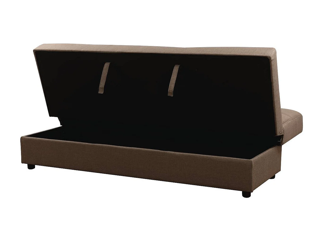 Bank slaapbank bankstel "Enzo" - 185 x 84 x 85 cm - 3 zits - Taupe - grijs bruin