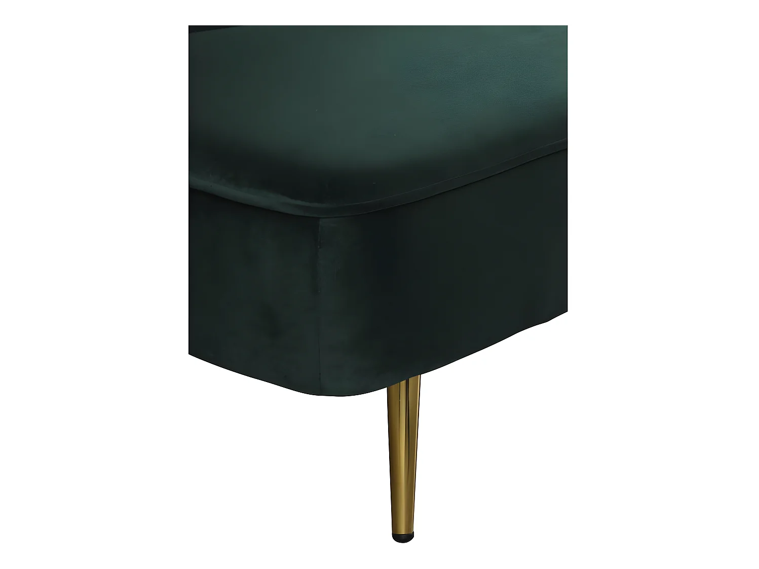 Sofá de veludo Clic Clac "James" - 180 x 83 x 75 cm - 3 lugares - Verde escuro.