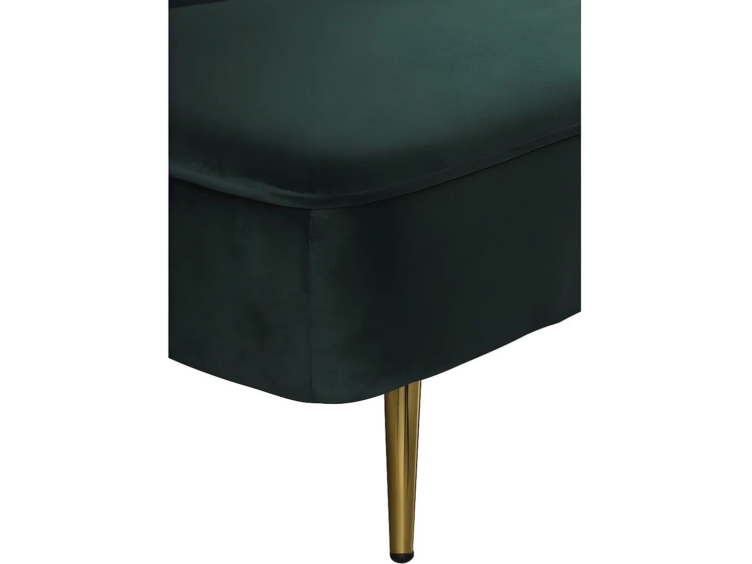 Canapé Clic Clac velours "James" - 180 x  83 x 75 cm - 3 places - Vert foncé.