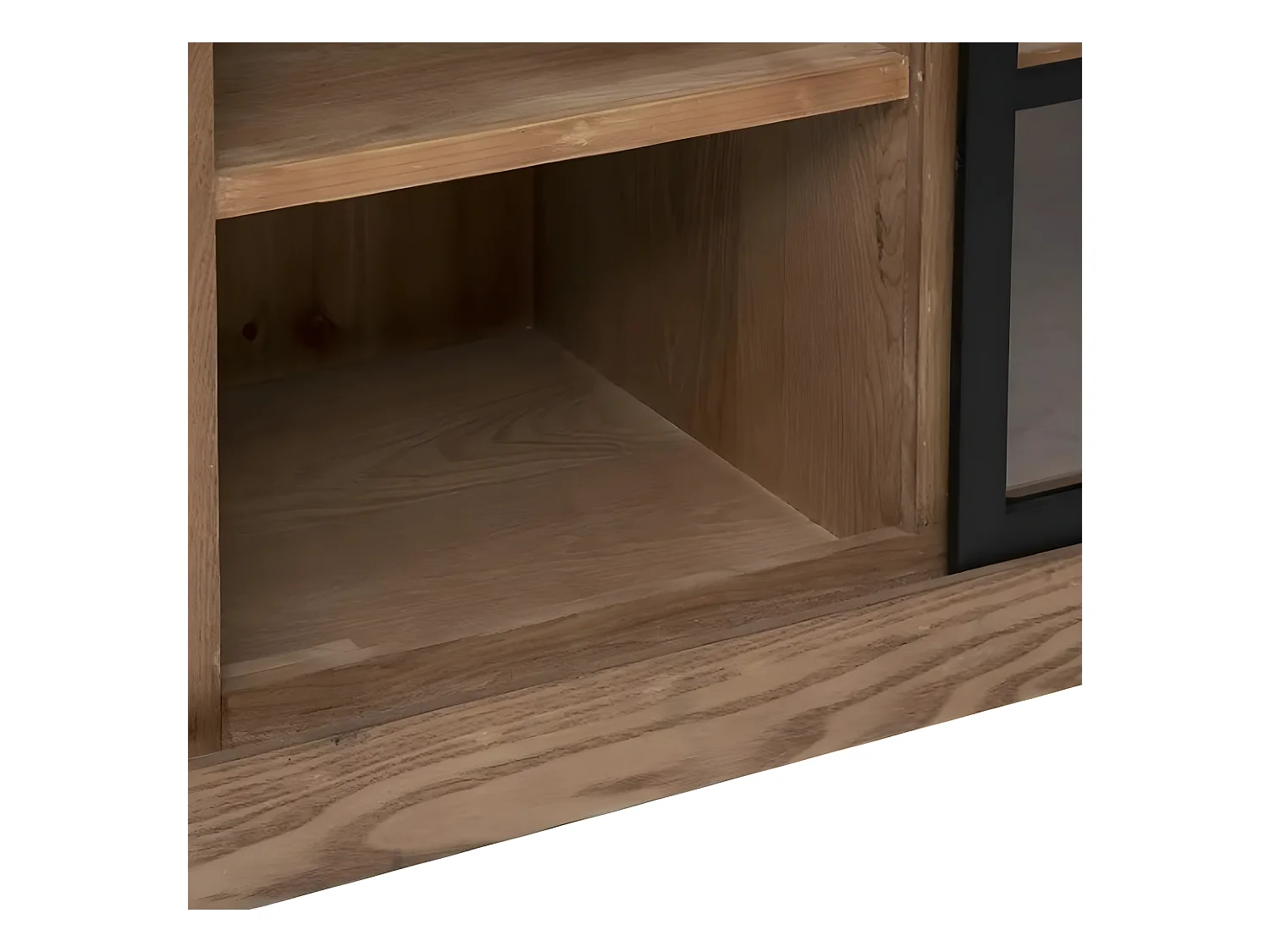 Buffet / meuble de rangement avec 1 porte et 2 tiroirs coloris marron caramel - Longueur 94 x Profondeur 40 x Hauteur 85 cm