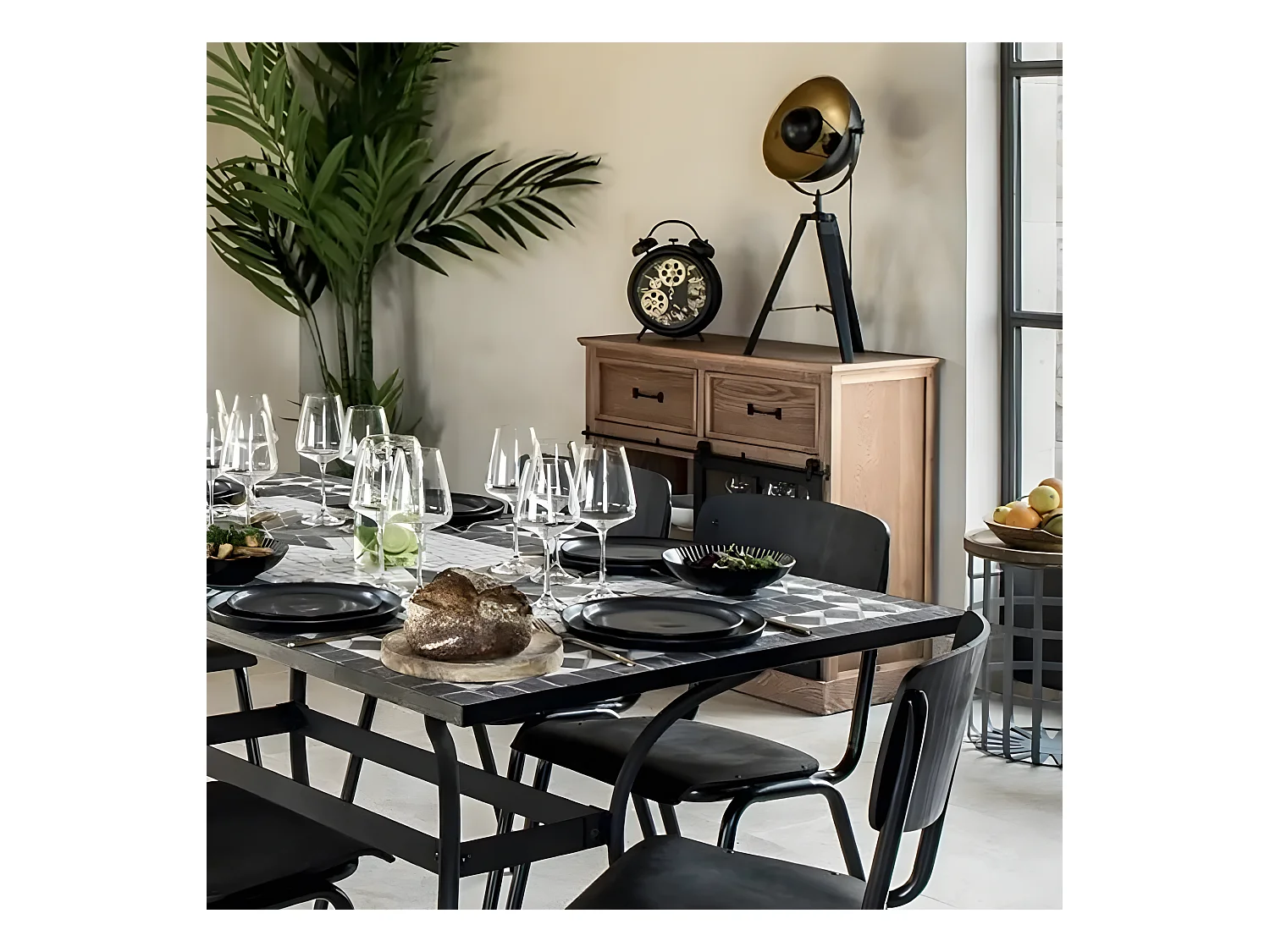 Buffet / meuble de rangement avec 1 porte et 2 tiroirs coloris marron caramel - Longueur 94 x Profondeur 40 x Hauteur 85 cm