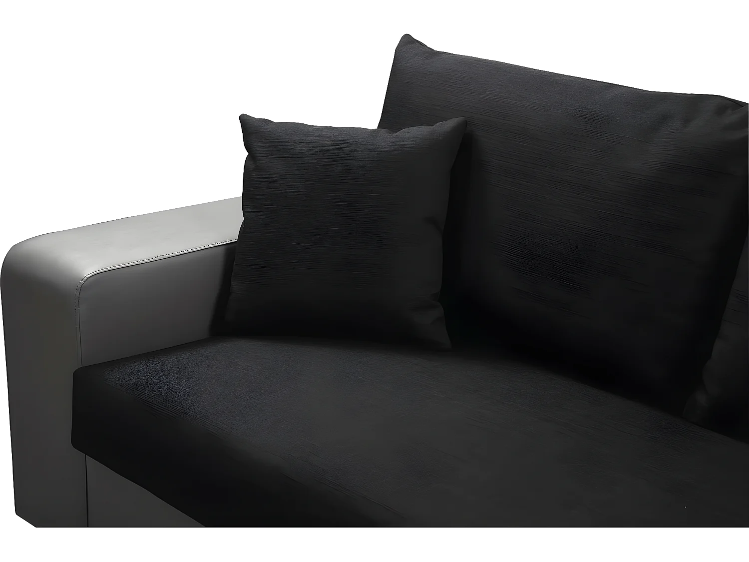 Canapé droit "Allen S" - 3 places - Gris foncé