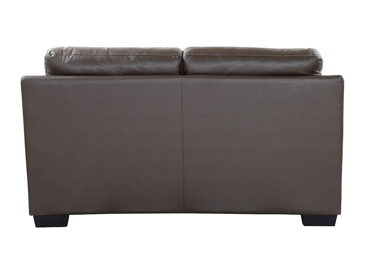 Leren en PVC "Cardiff" bankstel, 2 zits, chocolade - Elegant, robuust en comfortabel