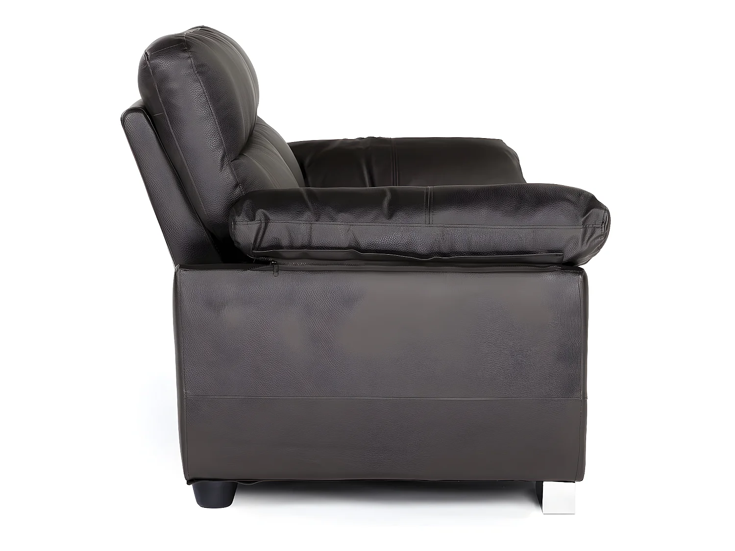Ledersofa aus rekonstituiertem Leder und PVC "Dallas" - 169 x 88 x 90 cm - 2-Sitzer - Schokolade