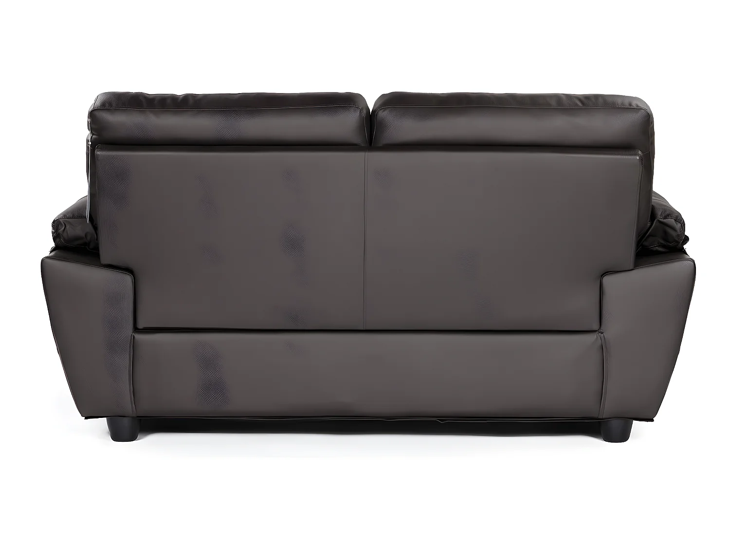 Ledersofa aus rekonstituiertem Leder und PVC "Dallas" - 169 x 88 x 90 cm - 2-Sitzer - Schokolade