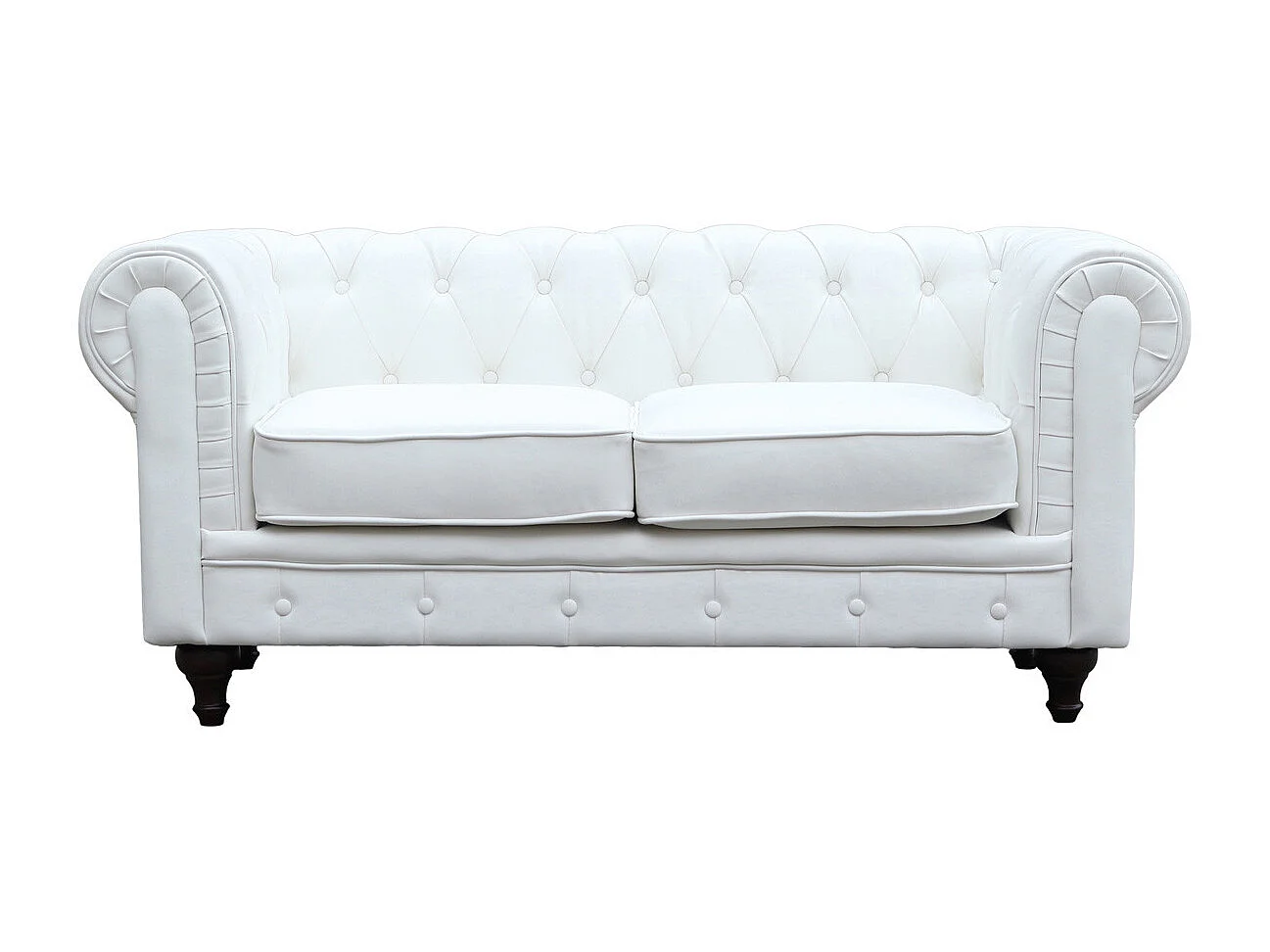 Sofá Chesterfield "Aliza"- 2 plazas - Blanco