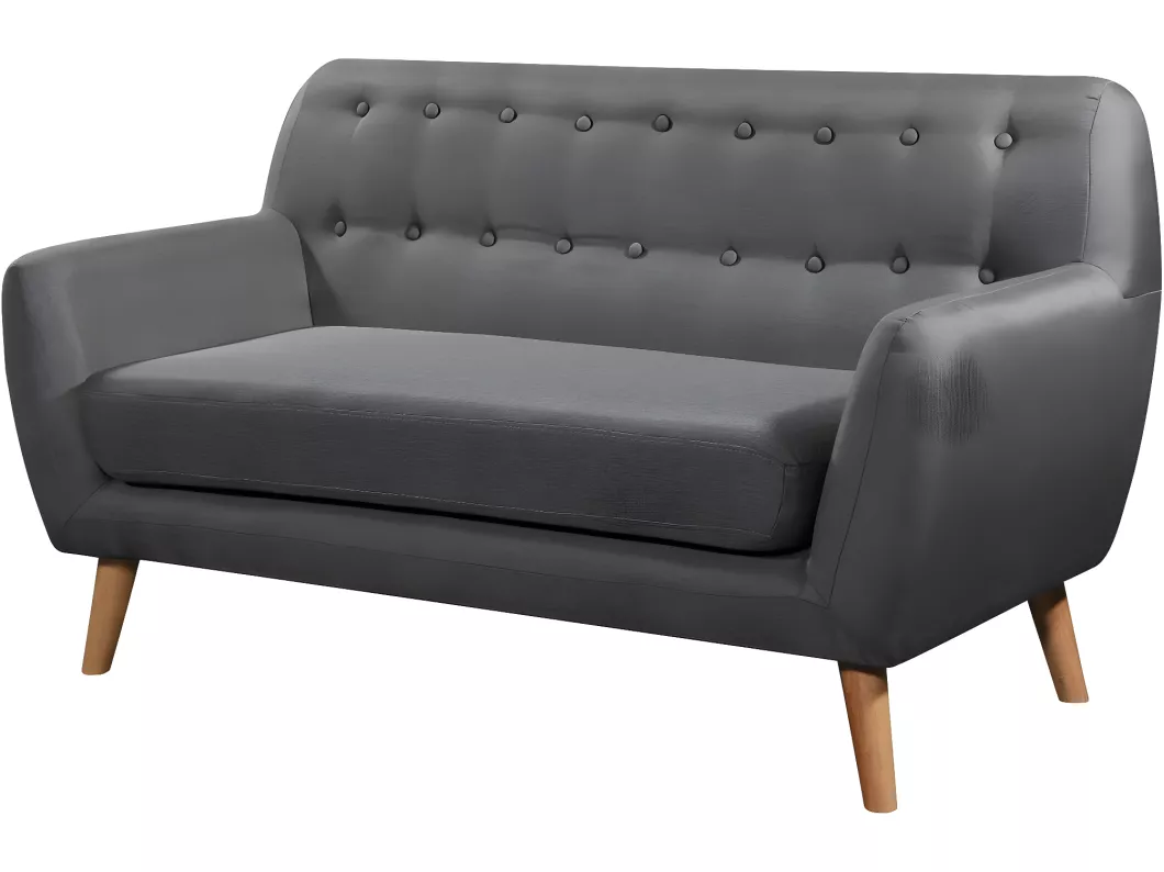 Kauf Unique Festes Stoffsofa "Cody" - 145 x 77 x 84 cm - 2 Plätze - Grau