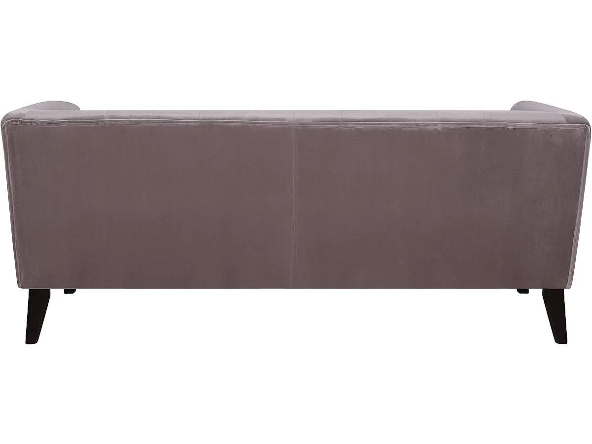 Kanapa nierozkładana "Vanessa" z weluru - 3 miejsca - Jasnoszara