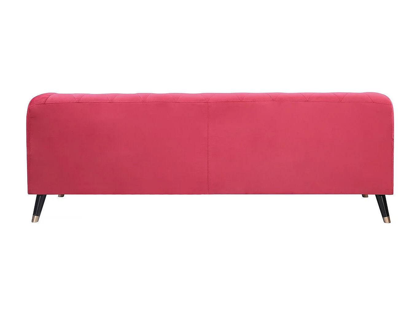 Divano in velluto "Gloria" - 216 x 86 x 76 cm - 3 posti - Rosso