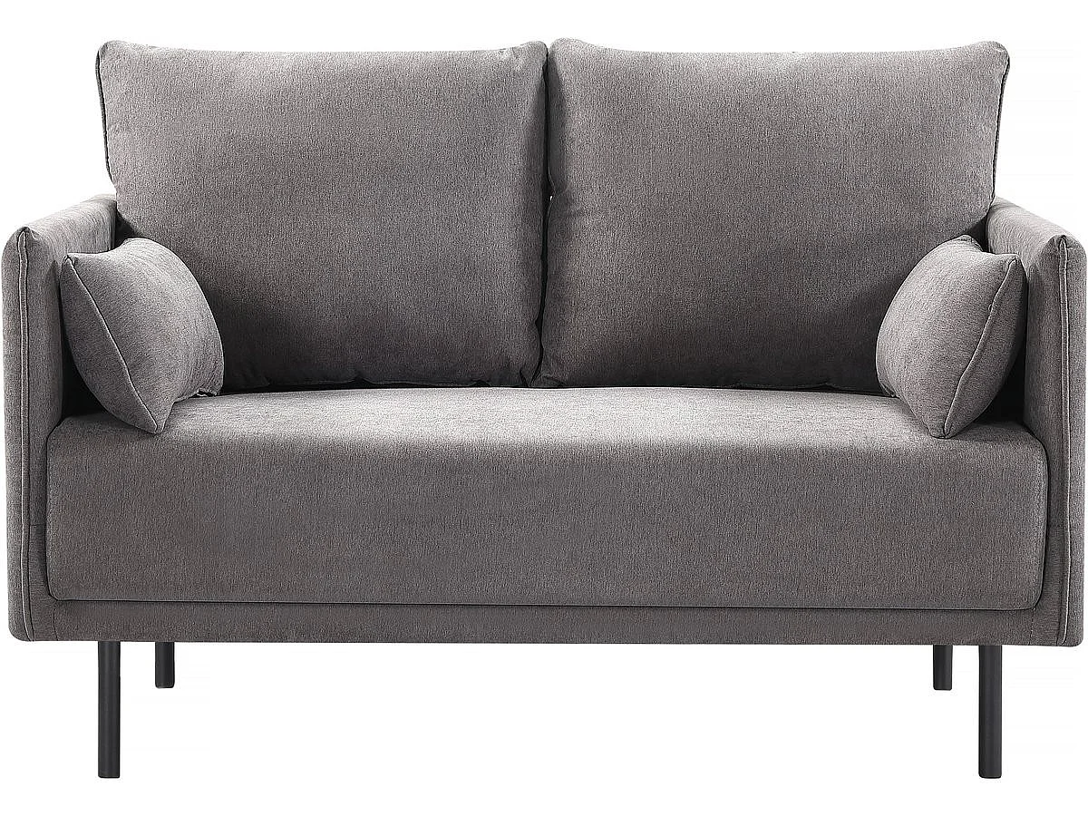 Modern 3-Sitsig Tygsoffa i Skandinavisk Stil "Rudy" i Mörkgrå Sammet - 180,5 x 78 x 52 cm