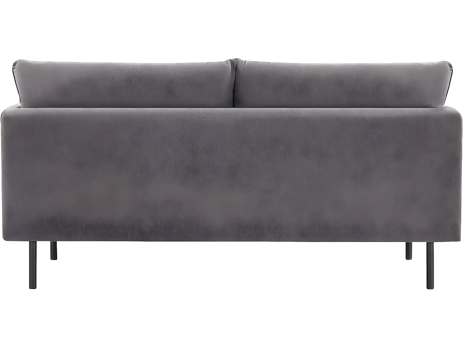 Canapé fixe tissu "Rudy" - 180.5 x 78 x 52 cm - 3 places - Gris foncé