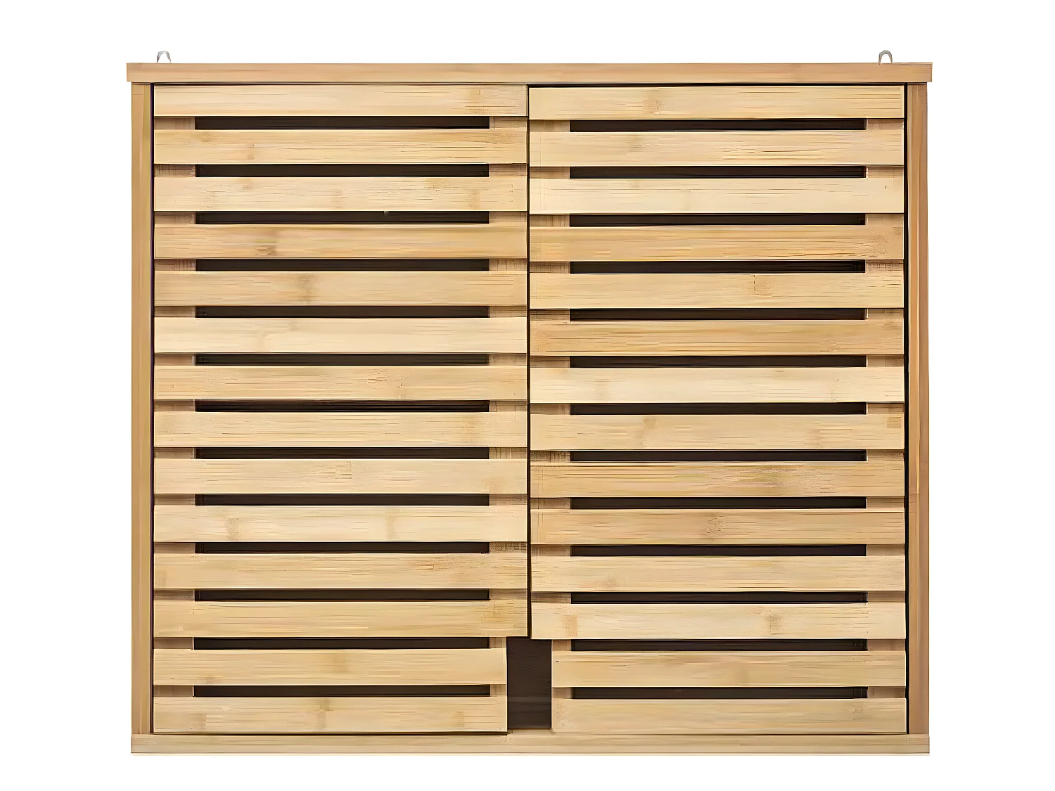 Meuble haut de salle de bain en bambou naturel - L.58.5 x P.20 x H.51.5 cm