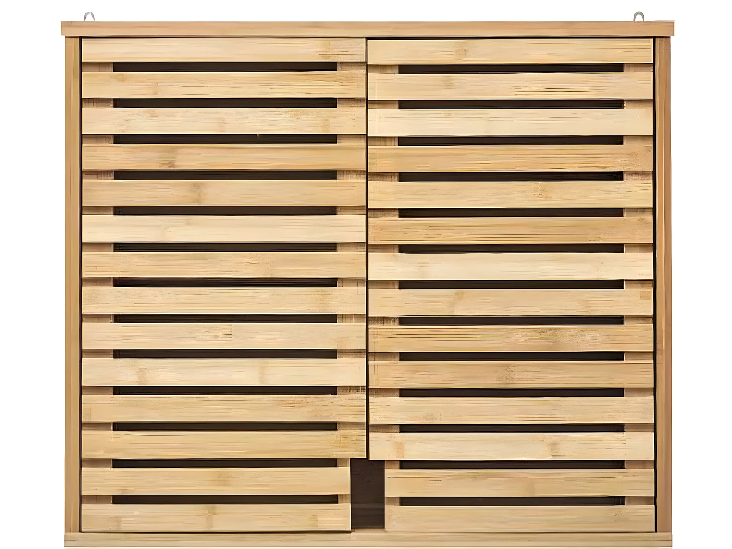 Meuble haut de salle de bain en bambou naturel - L.58.5 x P.20 x H.51.5 cm