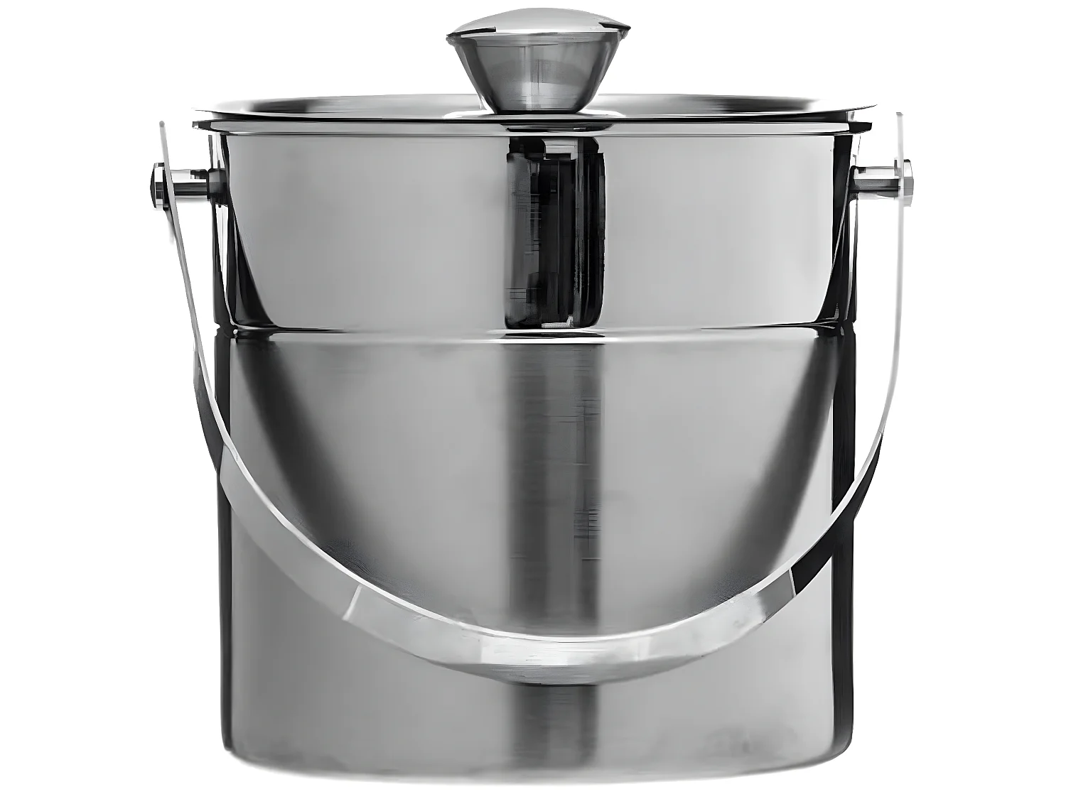 Seau Glace en acier inoxydable, double finition - Dim : d 15 x h 15cm