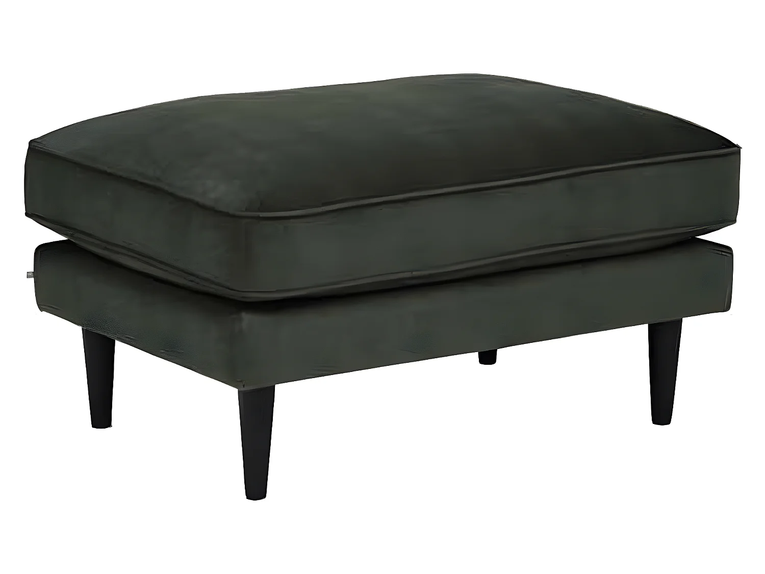 Repose-pieds en velours coloris vert Kaki - Longueur 91 x Profondeur 64 x Hauteur 52 cm