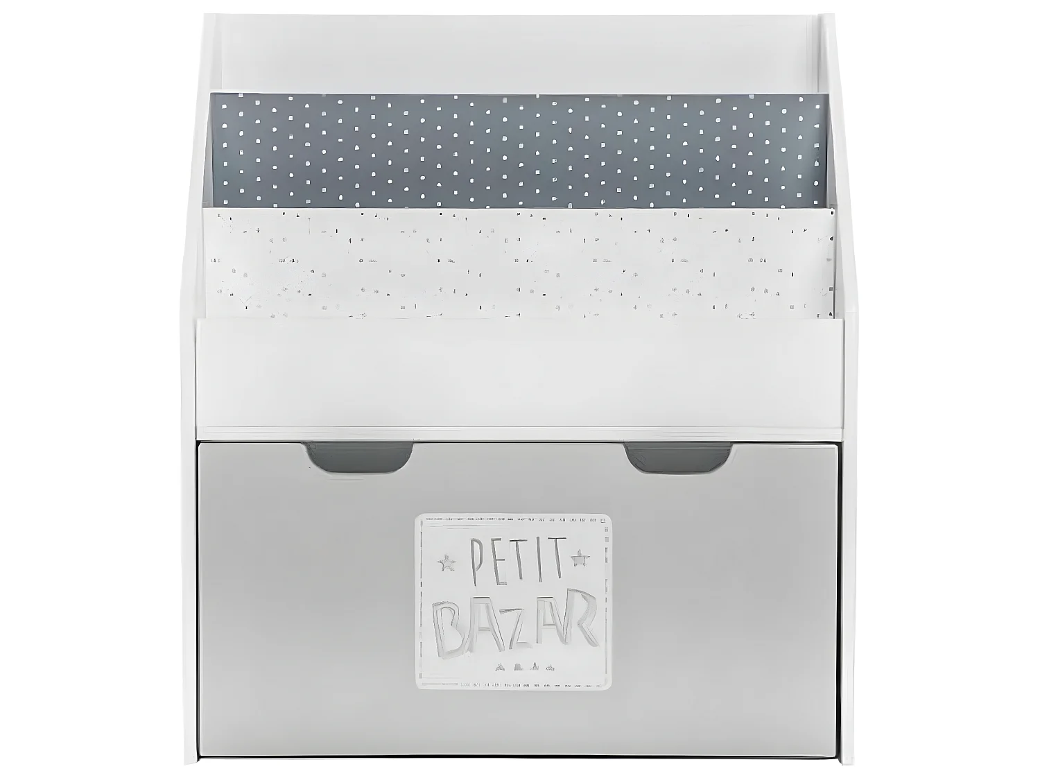 Bibliothèque coloris gris en bois pour garçon - Dim : L62,50 x l30 x H70 cm