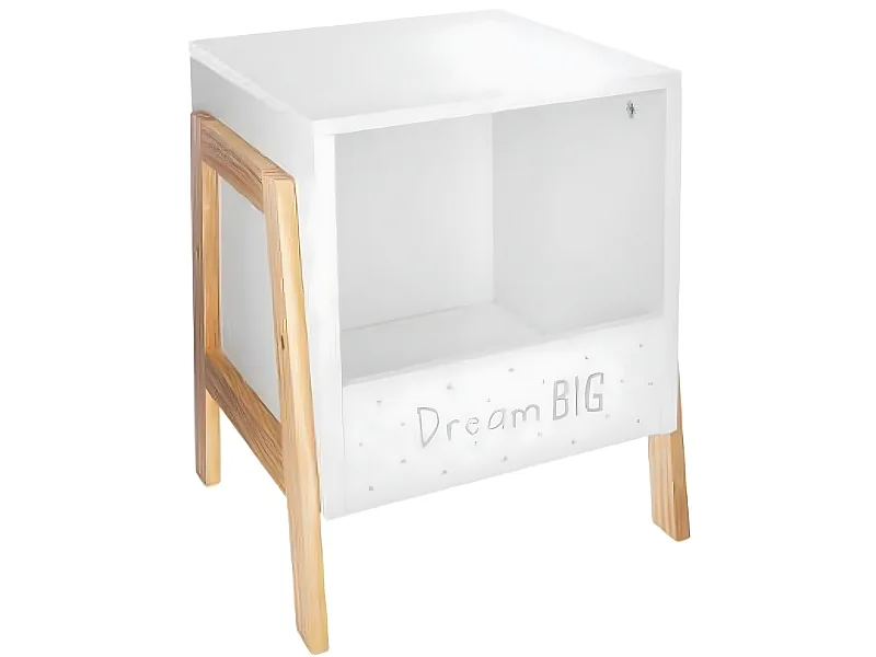 Casier de rangement pour enfant en MDF coloris blanc - Dim : L.33 x l.30 x H.40 cm