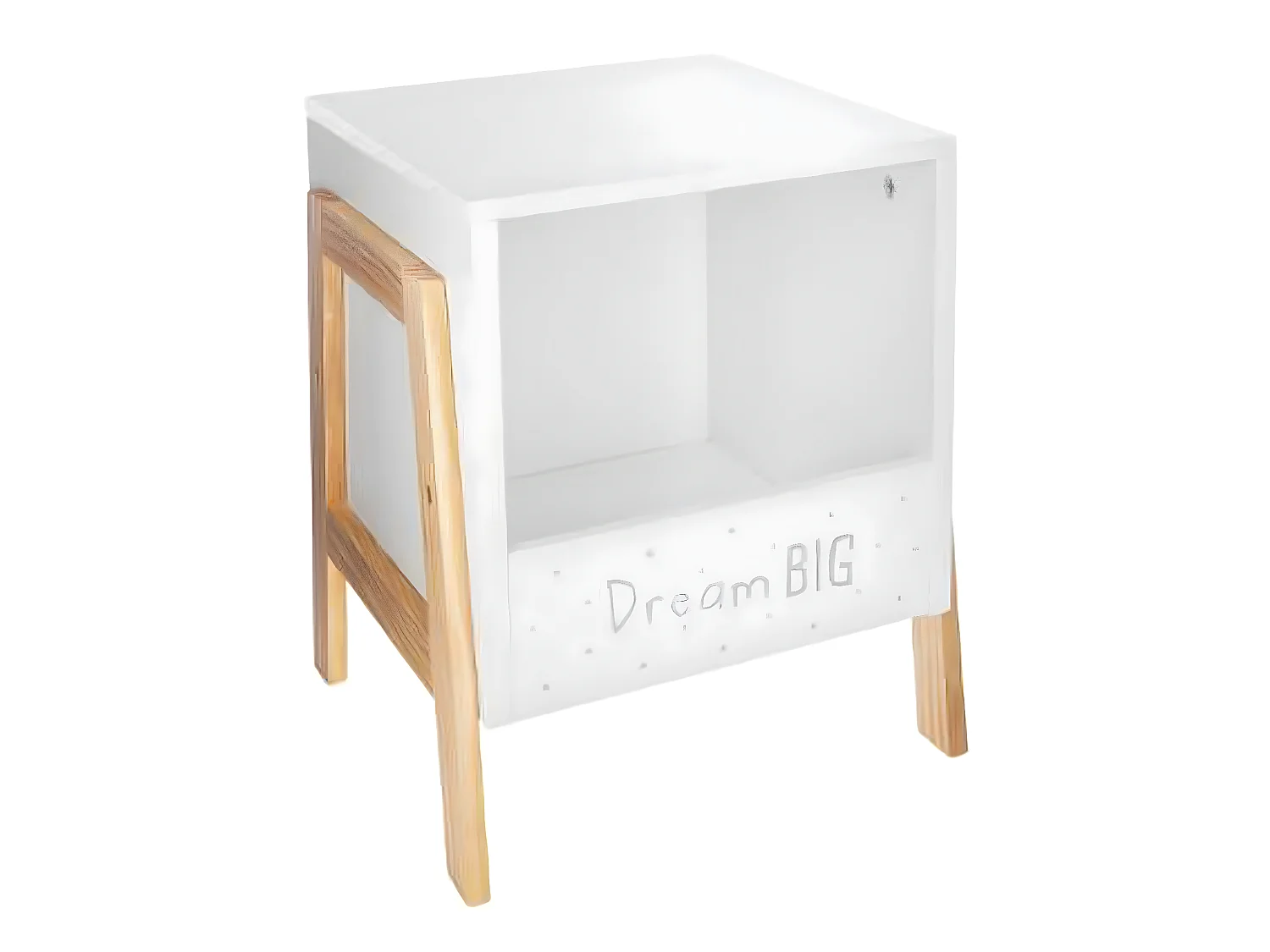 Casier de rangement pour enfant en MDF coloris blanc - Dim : L.33 x l.30 x H.40 cm