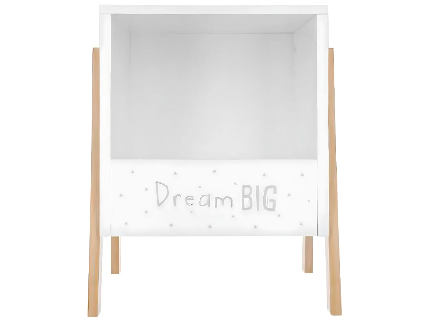 Casier de rangement pour enfant en MDF coloris blanc - Dim : L.33 x l.30 x H.40 cm