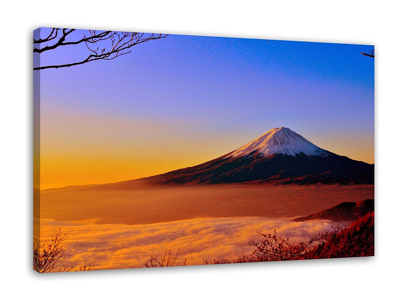 DECLINA Stampa Su Tela Paesaggio Baschi: Quadro Decorativo Da Parete, Stampa HD Su Tela 280gr, Con Telaio In Legno Di Pino, Made In France, 50x30cm