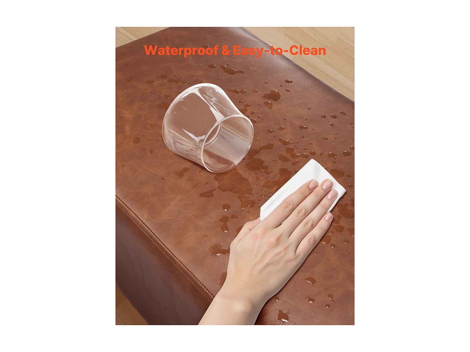 Banc Bout de Lit Succebuy Banc en Cuir PU de 110 x 40 x 43 cm, avec Pieds en Métal, Banquette Moderne pour Chambre, Entrée, Salon, Salle à Manger, Couloir, Marron