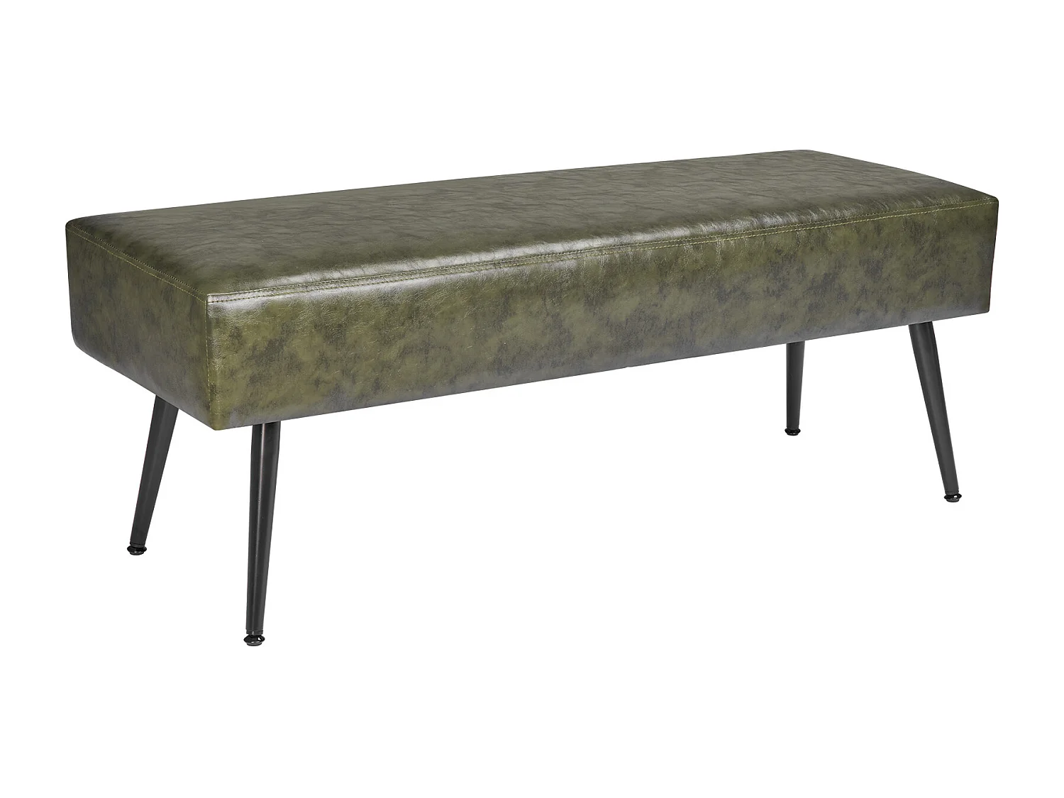 Banc Bout de Lit Succebuy Banc en Cuir PU 110 x 40 x 43 cm, Bout de Lit avec Pieds Métalliques, Banquette Moderne pour Chambre, Entrée, Salon, Salle à Manger, Vert