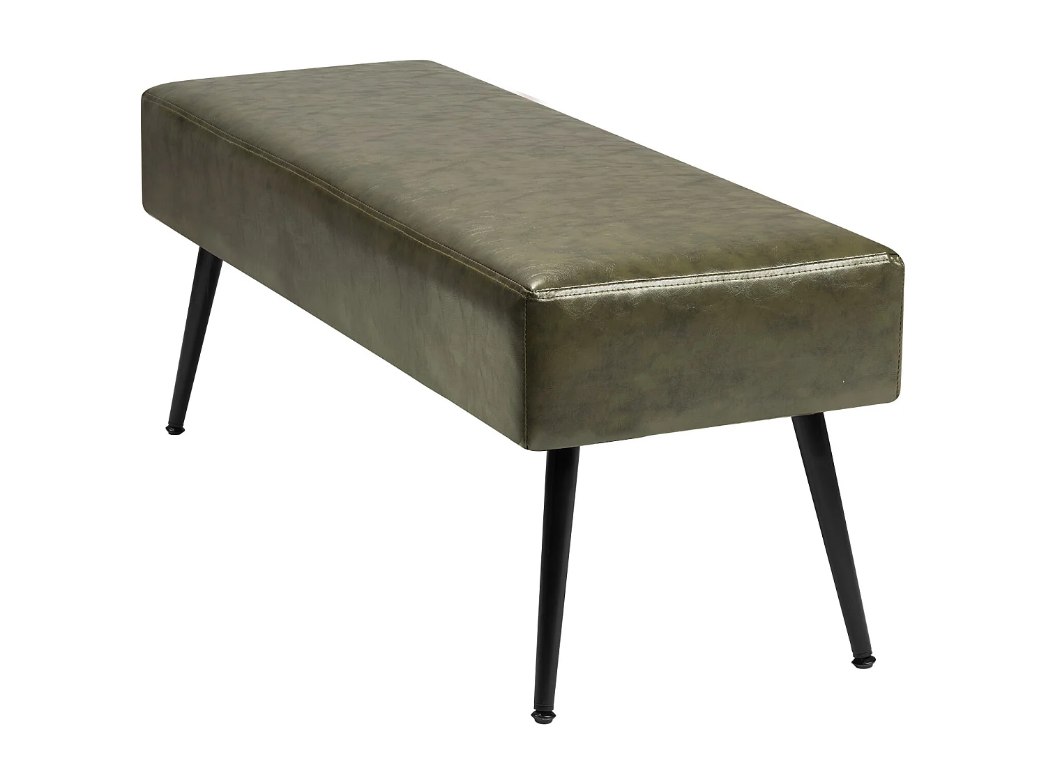 Banc Bout de Lit Succebuy Banc en Cuir PU 110 x 40 x 43 cm, Bout de Lit avec Pieds Métalliques, Banquette Moderne pour Chambre, Entrée, Salon, Salle à Manger, Vert