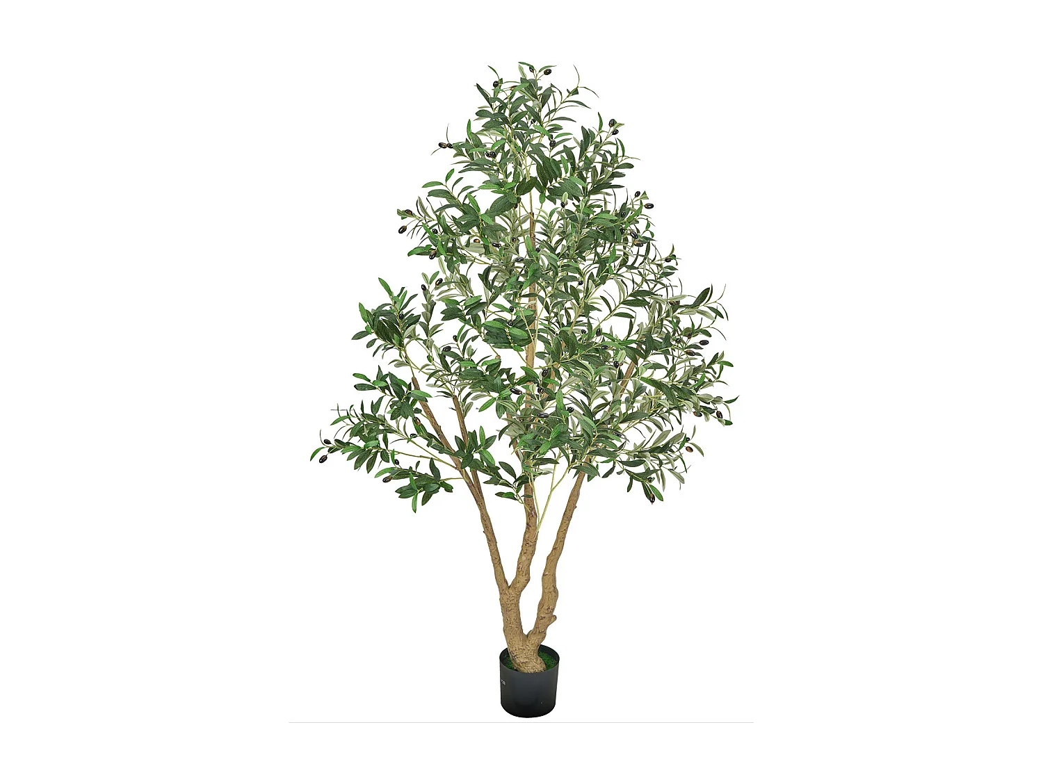 Árboles Artificiales SucceBuy Árbol Artificial de 180 cm, Planta Decorativa de PE con Maceta Negra, Tronco y Follaje Realistas, Ideal para Oficina, Salón