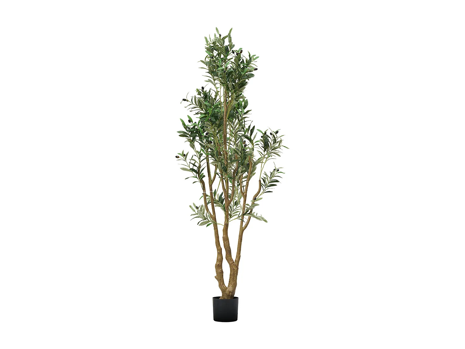 Árboles Artificiales SucceBuy Árbol Artificial de 180 cm, Planta Decorativa de PE con Maceta Negra, Tronco y Follaje Realistas, Ideal para Oficina, Salón