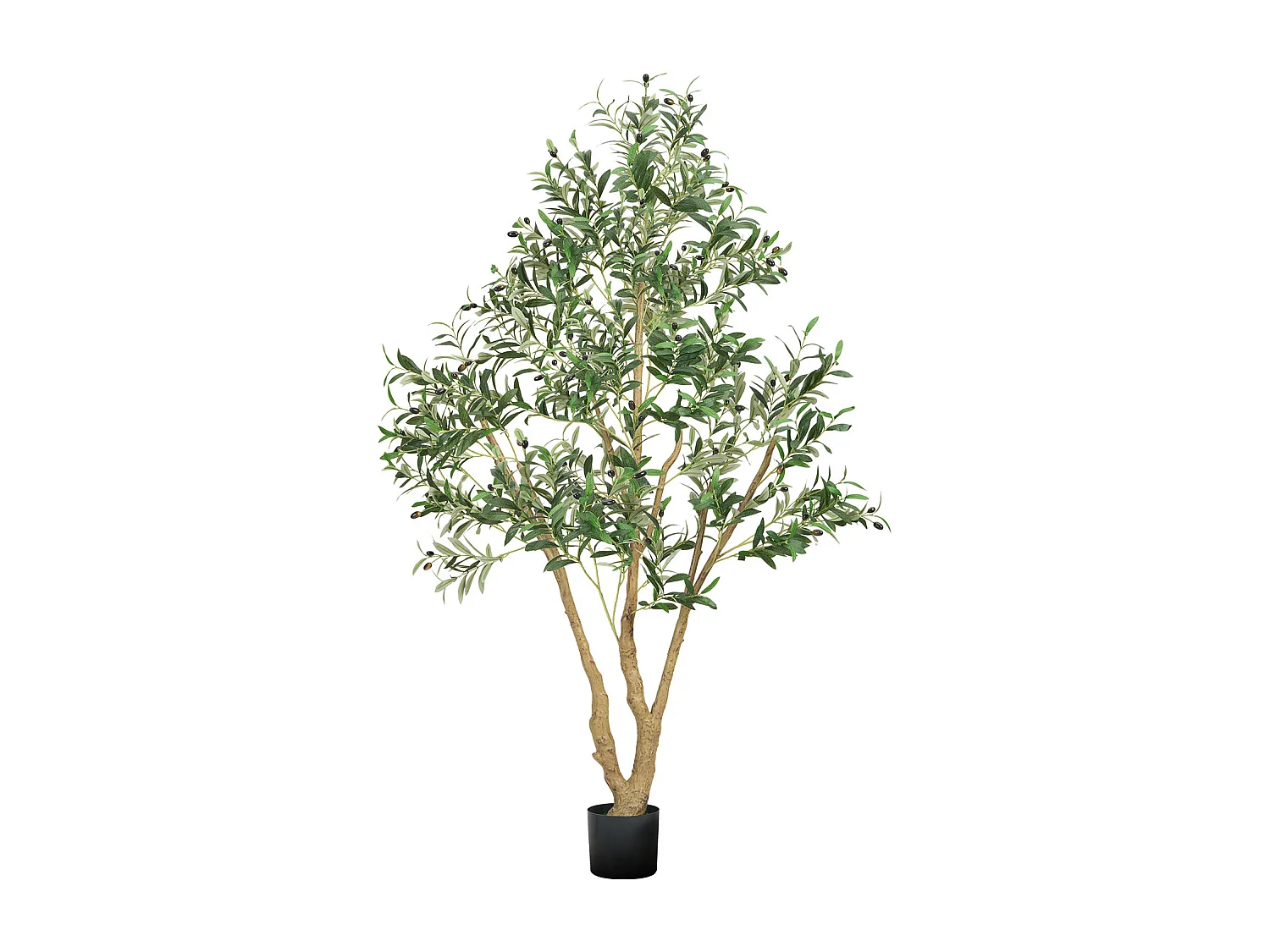 Árboles Artificiales SucceBuy Árbol Artificial de 180 cm, Planta Decorativa de PE con Maceta Negra, Tronco y Follaje Realistas, Ideal para Oficina, Salón