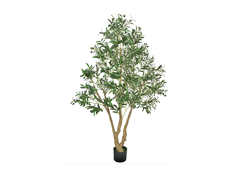 Árboles Artificiales SucceBuy Árbol Artificial de 180 cm, Planta Decorativa de PE con Maceta Negra, Tronco y Follaje Realistas, Ideal para Oficina, Salón