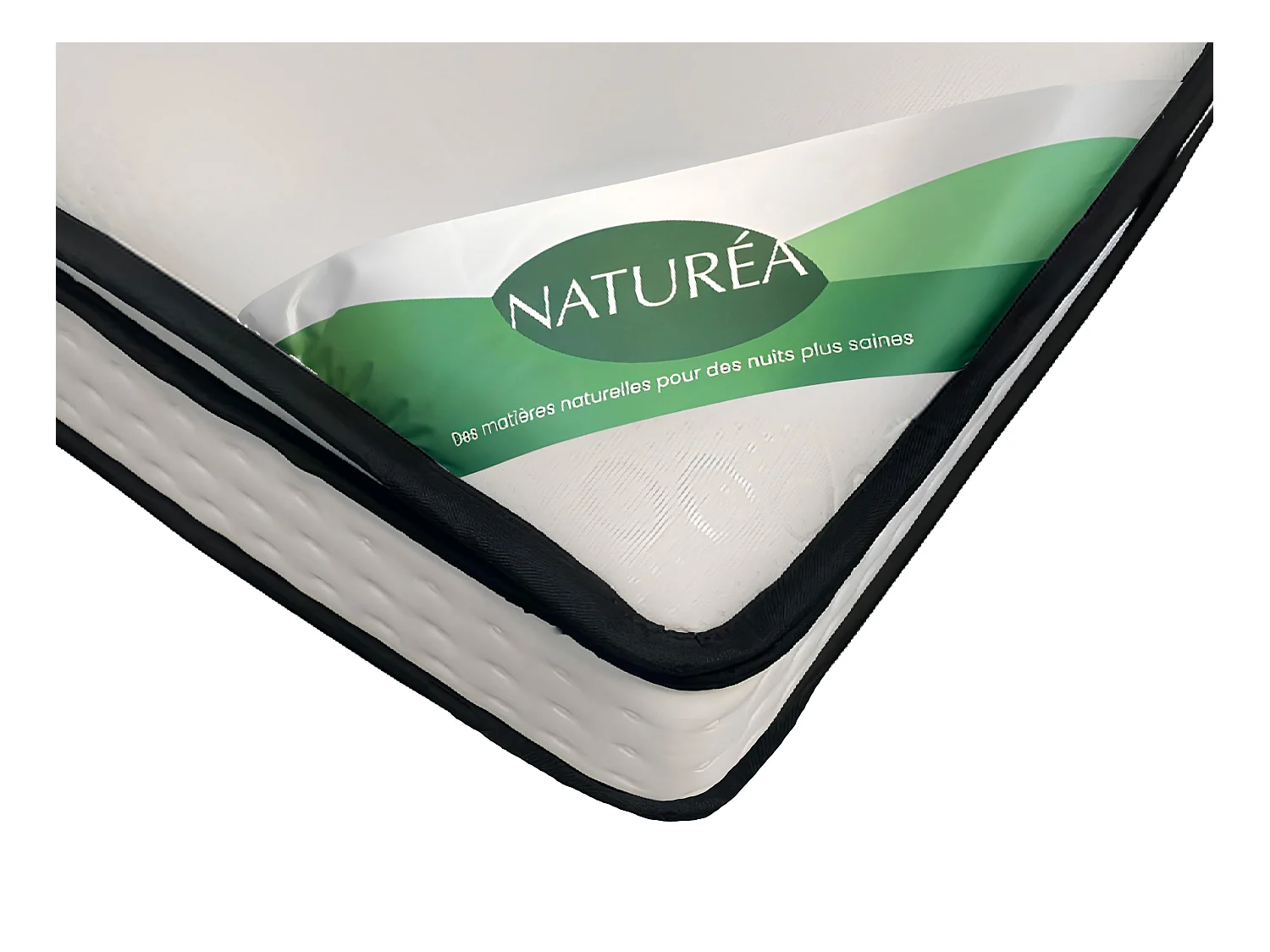 Set 140 x 190 cm rete contenitore color naturale chiaro + materasso a molle insacchettate 7 zone con topper integrato e rivestimento in bambù sp.26cm - MIREZA di NATUREA