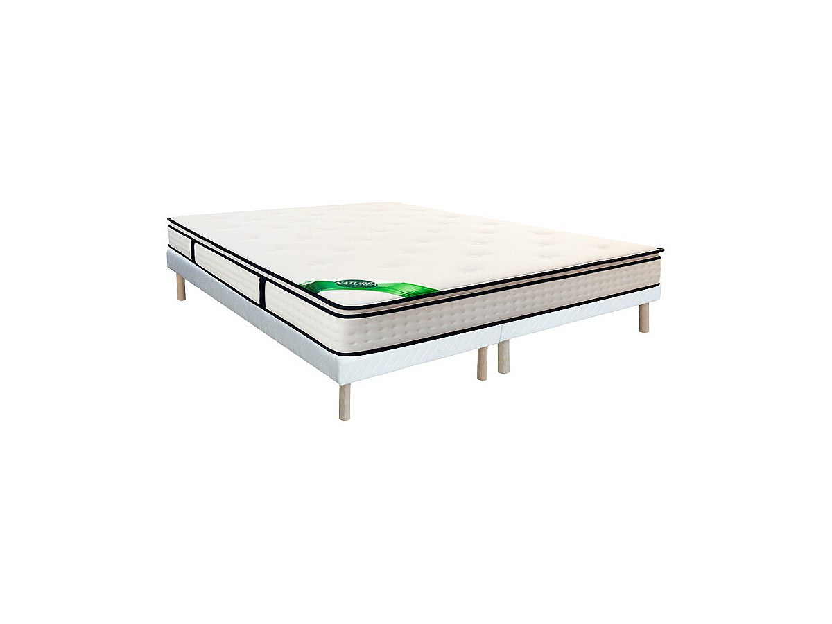 Bett-Set 180 x 200 cm, Polsterbett + 7-Zonen-Taschenfederkernmatratze mit i günstig online kaufen