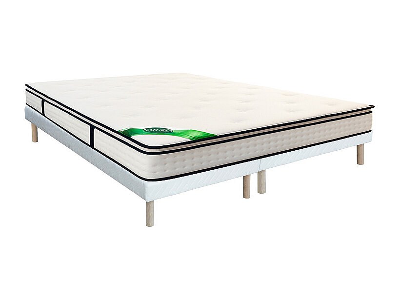 Bett-Set 180 x 200 cm, Polsterbett + 7-Zonen-Taschenfederkernmatratze mit i günstig online kaufen