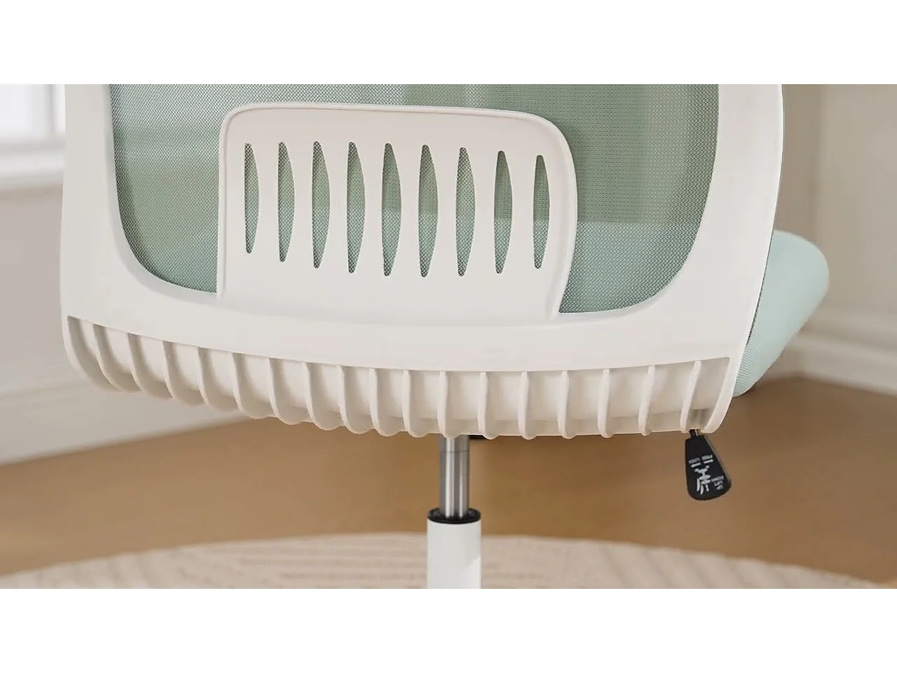 Fauteuil pivotant — réglable en hauteur — mesh rose respirant — dossier ergonomique