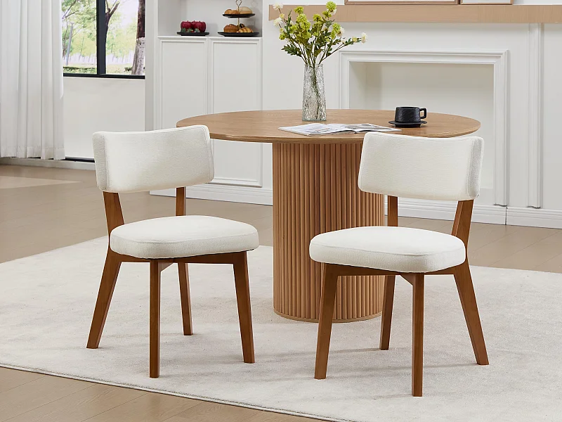 Set van 2 houten stoelen - inclusief kussen - elegant en comfortabel - perfect voor eetkamer of keuken