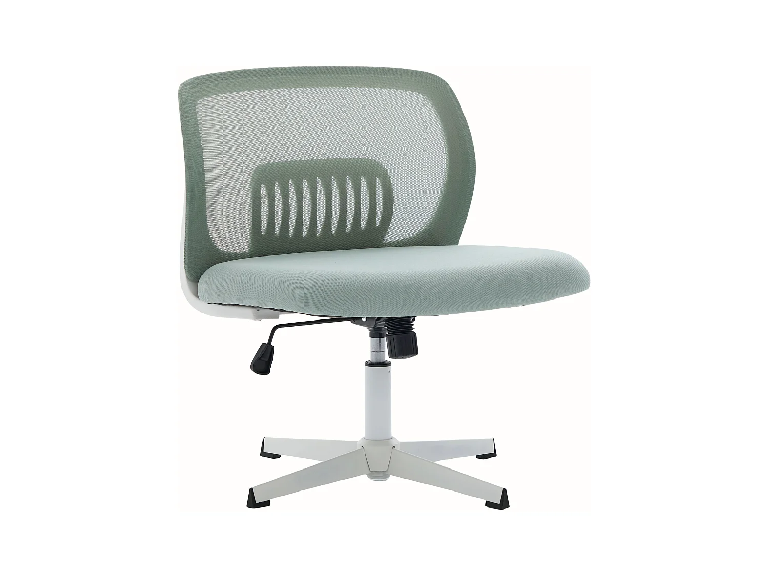 Fauteuil pivotant — réglable en hauteur — mesh gris respirant — dossier ergonomique