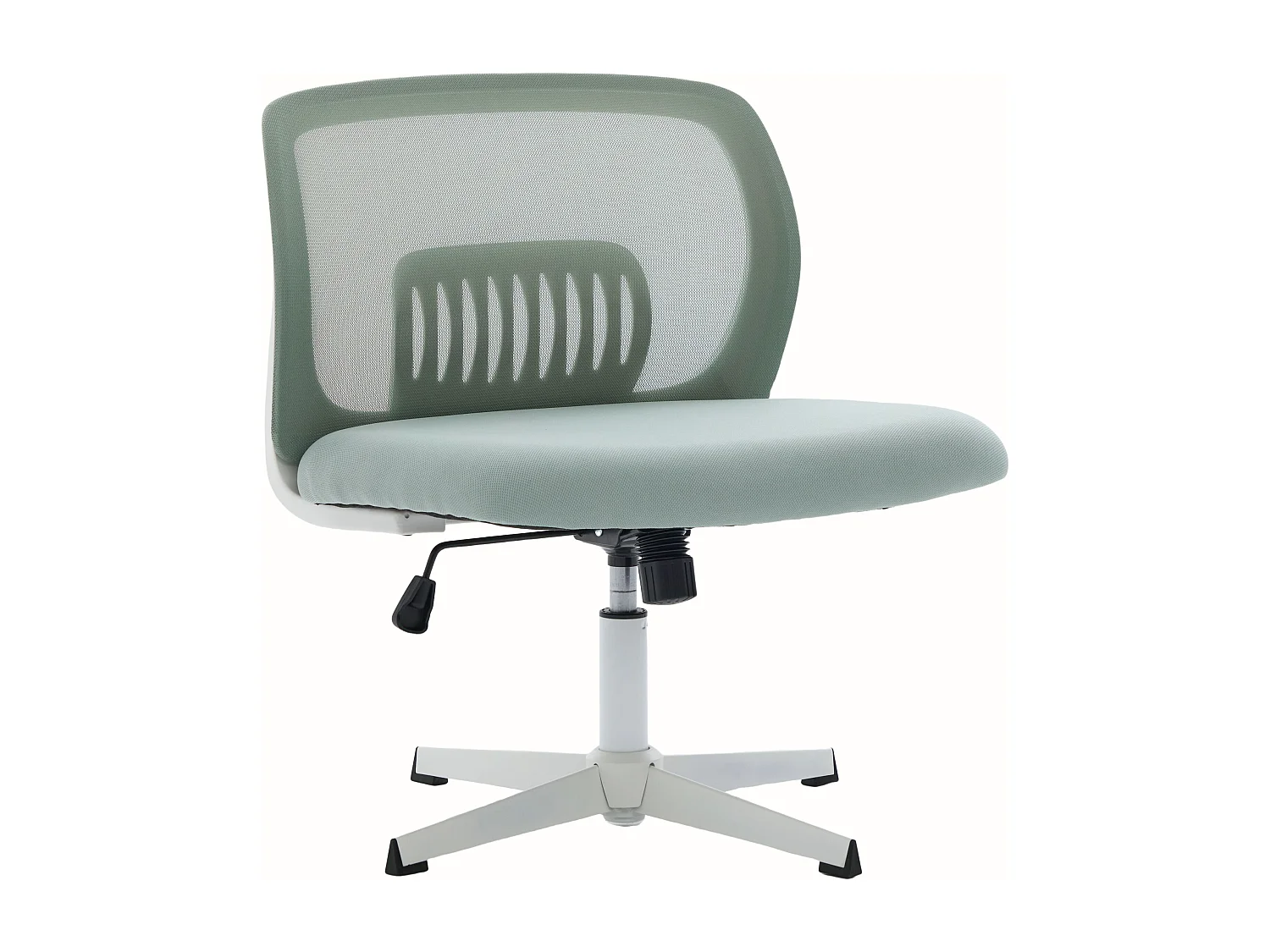 Fauteuil pivotant — réglable en hauteur — mesh gris respirant — dossier ergonomique