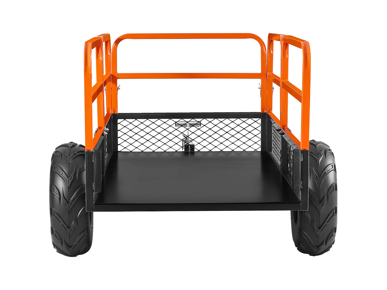 Kippanhänger SucceBuy, 623 L, Stahlanhänger für Rasentraktor und Garten, Tragfähigkeit 725,75 kg, Ausgestattet mit 40,64 cm Reifen