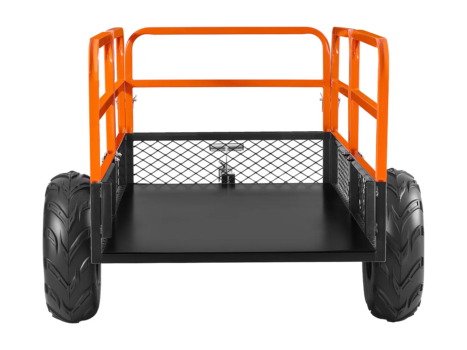 Remorque à Benne Basculante SucceBuy, 623 L, Remorque en Acier pour Tracteur Tondeuse et Jardin, Capacité de Charge 725,75 kg, Équipée de Pneus de 40,64 cm