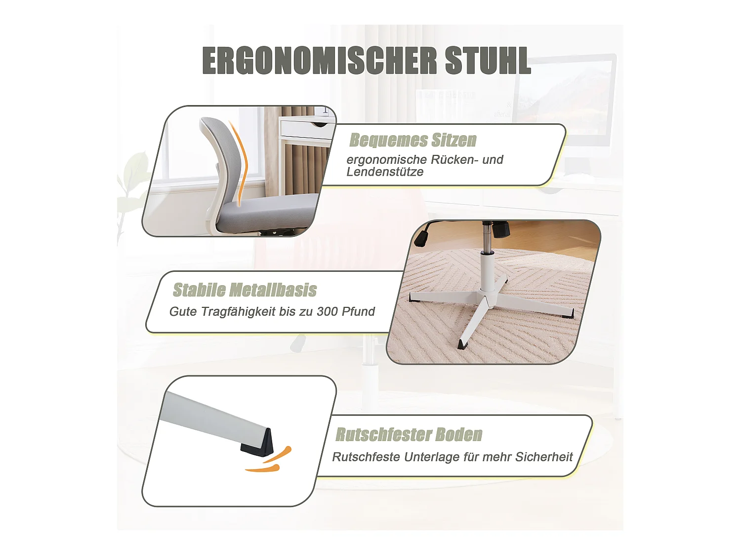 Fauteuil pivotant — réglable en hauteur — mesh gris respirant — dossier ergonomique