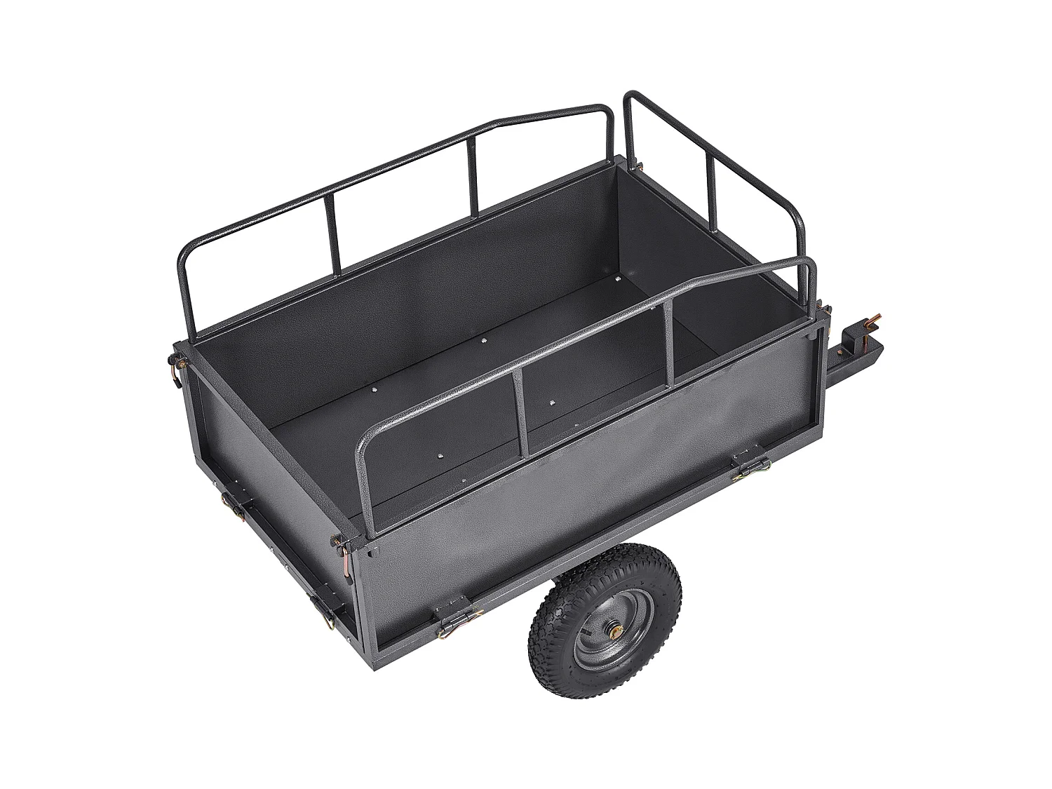 Kippanhänger SucceBuy 481 L, Ideal für Rasentraktoren und Gartengeräte, Tragfähigkeit 272 kg, Robuste Stahlkonstruktion