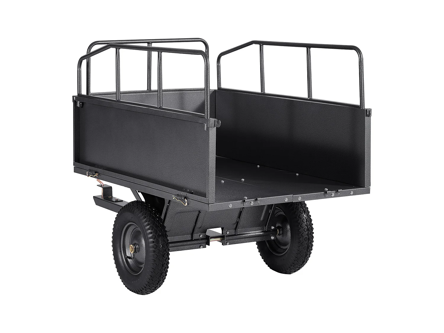 Kippanhänger SucceBuy 481 L, Ideal für Rasentraktoren und Gartengeräte, Tragfähigkeit 272 kg, Robuste Stahlkonstruktion