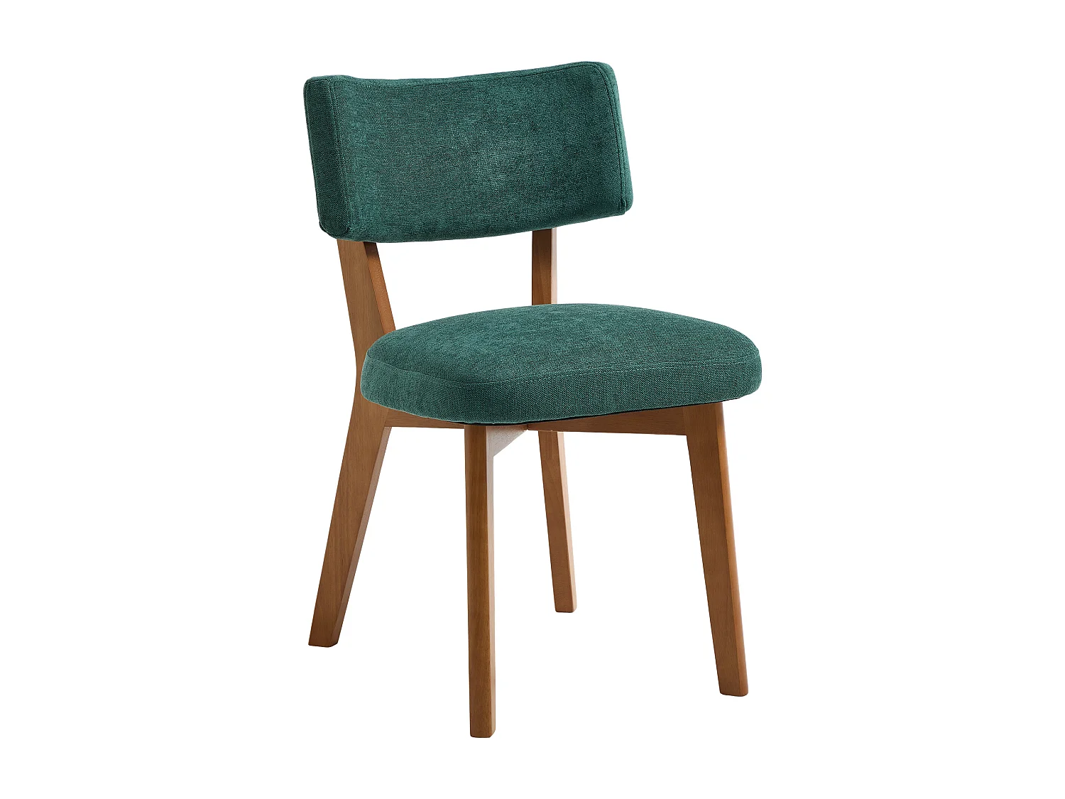 Lot de 4 chaises en bois - coussin vert - élégantes et confortables - parfaites pour salle à manger ou cuisine