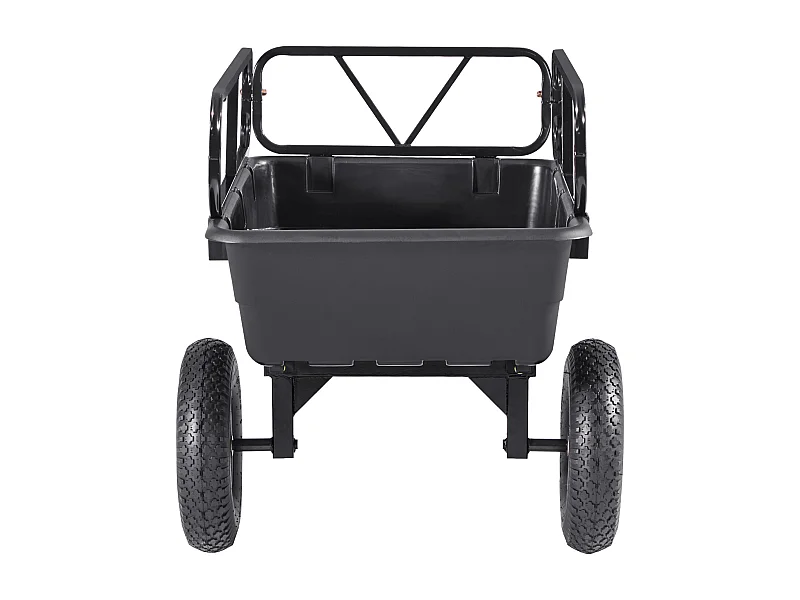 Kippanhänger SucceBuy, 283 L, Ideal für Rasentraktoren und Gärten, Hergestellt aus Robustem Polyethylen, Tragfähigkeit 226,8 kg