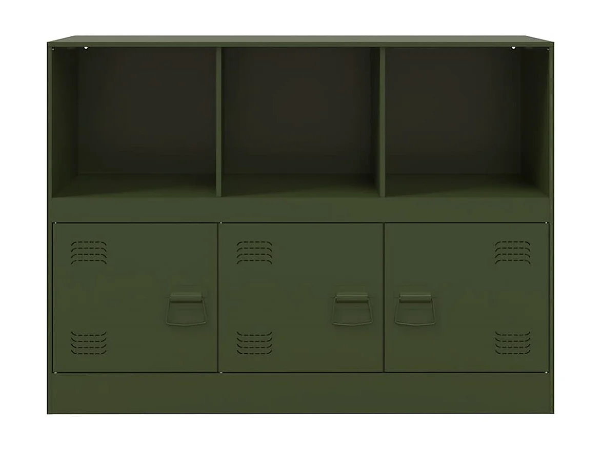 Buffet vert olive 99x39x73 cm acier