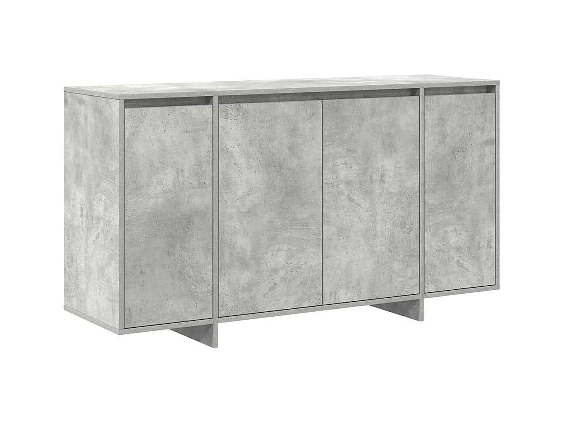 Buffet Cinzento cimento 135 x 41 x 69 cm Madeira processada
