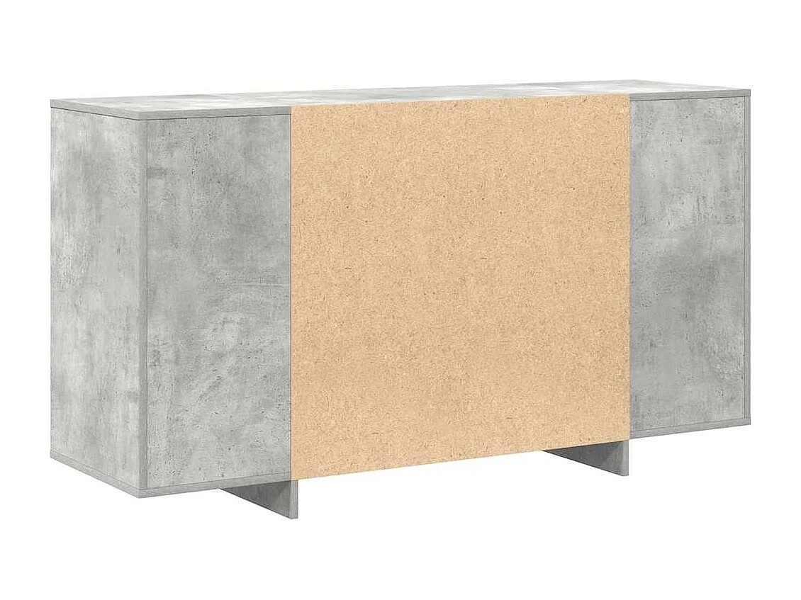 Buffet Gris béton 135 x 41 x 69 cm Bois d'ingénierie