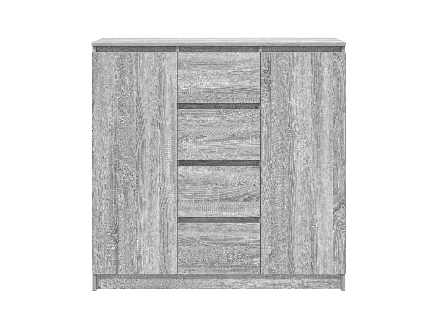 Buffet et tiroirs sonoma gris 100,5x35x98,5cm bois d'ingénierie
